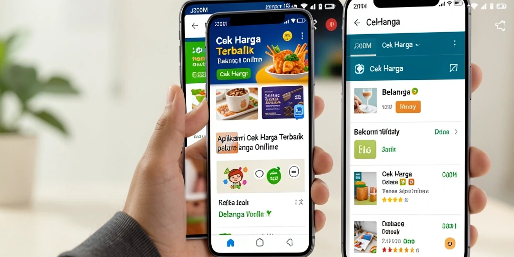 Antarmuka pengguna J200M yang intuitif untuk cek harga.