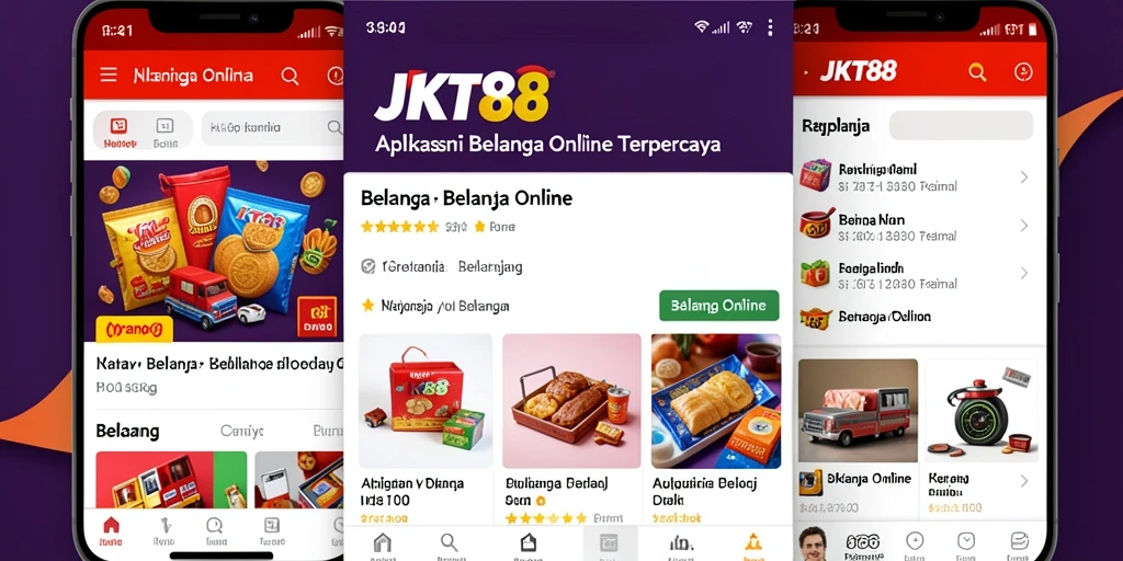 Screenshot antarmuka JKT88 yang menampilkan fungsi Belanja Online.