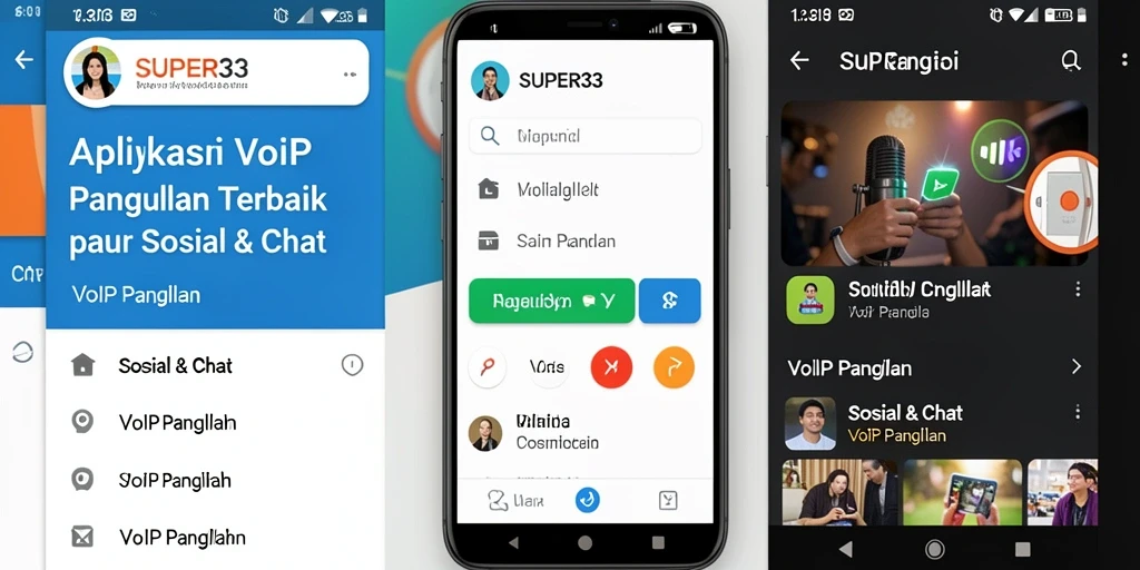 Antarmuka SUPER33 yang sederhana dan intuitif untuk VoIP Panggilan.